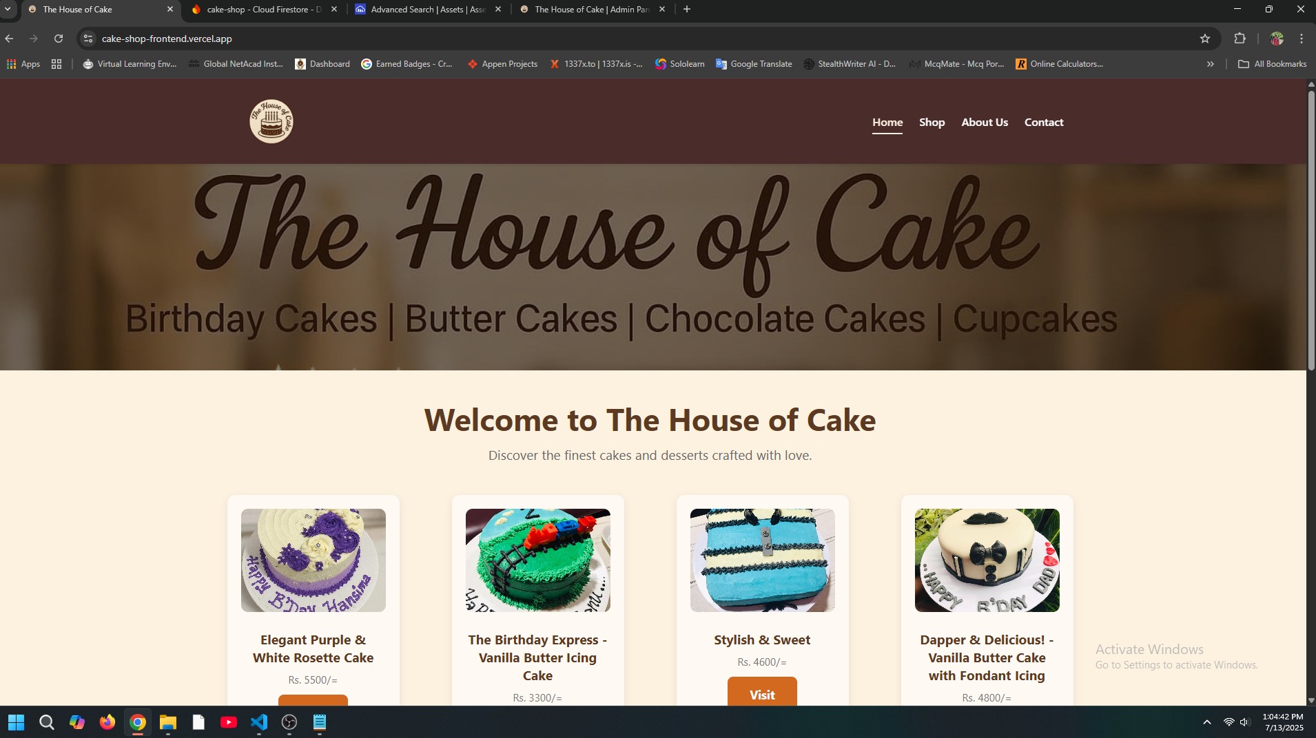 Cake Website
